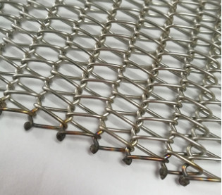 Fırın Tünel Fırın için 0.5mm-4mm Dengeli Spiral SS Hasır Bantlı Konveyör