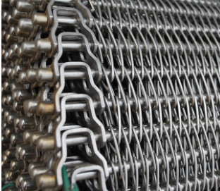 Yüksek Sıcaklık 314 310s Paslanmaz Çelik Spiral Hasır Konveyör Zinciri Bant Metal