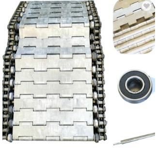 SUS304 Paslanmaz Çelik Metal Delikli Zincir Plakalı Konveyör Bant