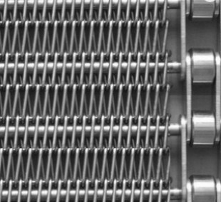 400mm 500mm Metal Hasır Konveyör Zincirli Düz Esnek Bant