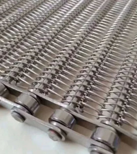 Gıda Konveyör Ekipmanları için Paslanmaz Spiral Dondurucu Bant Dokuma Hasır Paneller