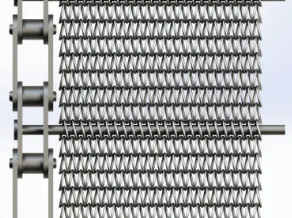 1mm Paslanmaz Çelik Göz Esnek Konveyör Bant Ağır Hizmet Tipi Metal Ekran Mesh