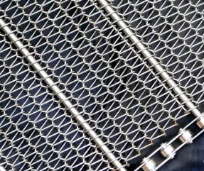 1mm Paslanmaz Çelik Göz Esnek Konveyör Bant Ağır Hizmet Tipi Metal Ekran Mesh