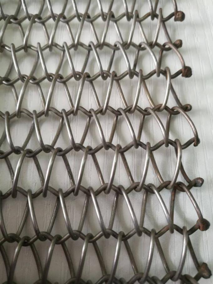Fırın Tünel Fırın için 0.5mm-4mm Dengeli Spiral SS Hasır Bantlı Konveyör 0