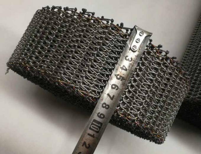 Yüksek Sıcaklık 314 310s Paslanmaz Çelik Spiral Hasır Konveyör Zinciri Bant Metal 13